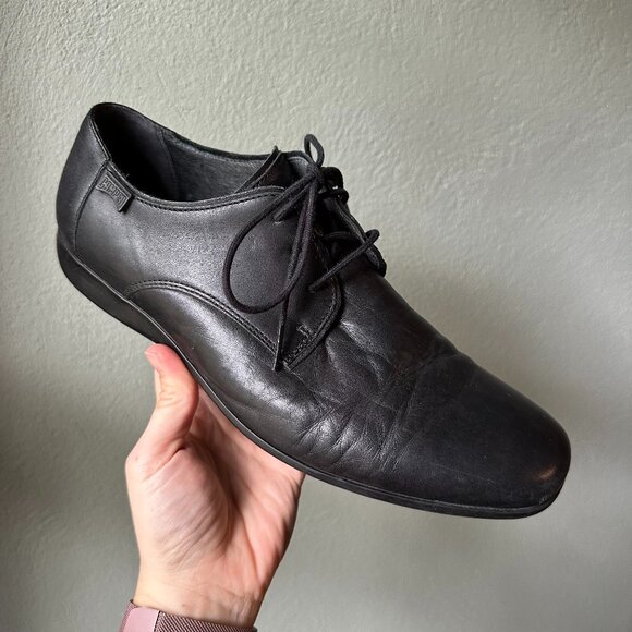 CAMPER Mauro black lace-up oxford | EU 40 US M7 W9 | leather menswear shoes - Picture 1 of 9
